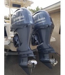 Used 2019 Twins Yamaha 200 Hp 4 Stroke Outboard Engine 
